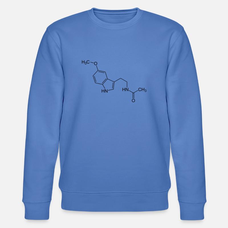Melatonin Strukturformel - Stanley/Stella Unisex Bio-Sweatshirt CHANGER  - Blau