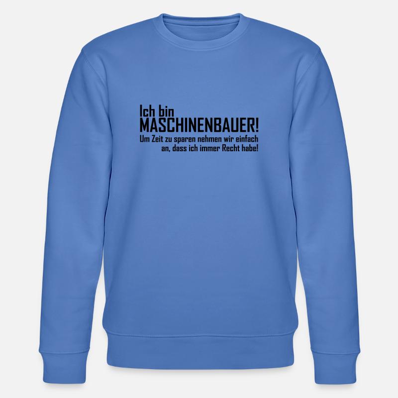 ich bin maschinenbauer - Stanley/Stella Unisex Bio-Sweatshirt CHANGER  - Blau
