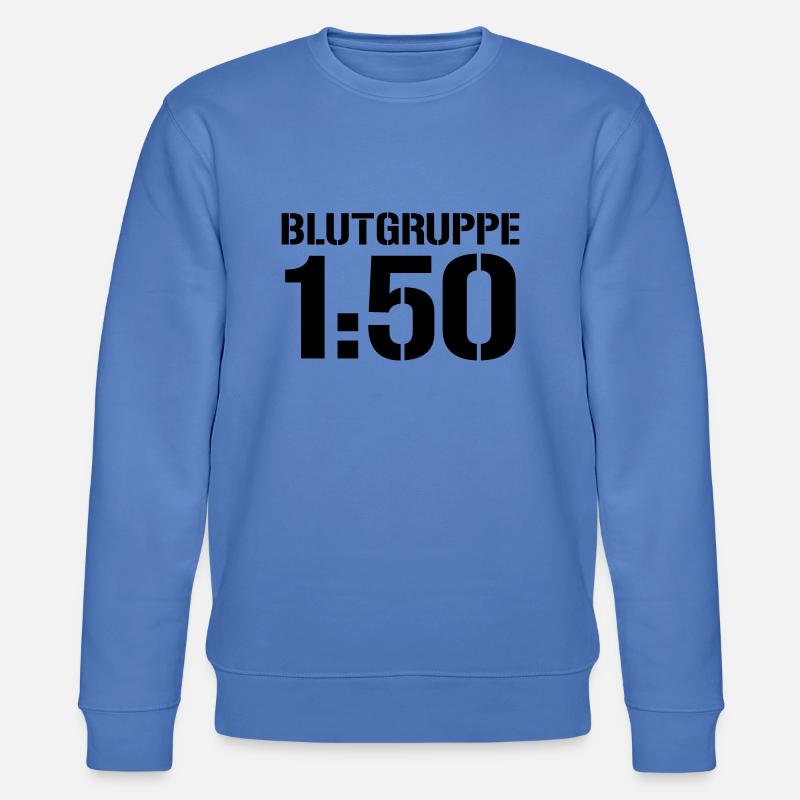 Blutgruppe 1zu50 - Stanley/Stella Unisex Bio-Sweatshirt CHANGER  - Blau
