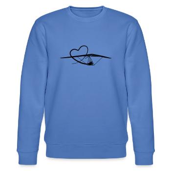 herzflug hängegleiter Geschenk - Stanley/Stella Unisex Bio-Sweatshirt CHANGER  - Blau - Vorne - Nik (191cm) & Marisol (170cm)