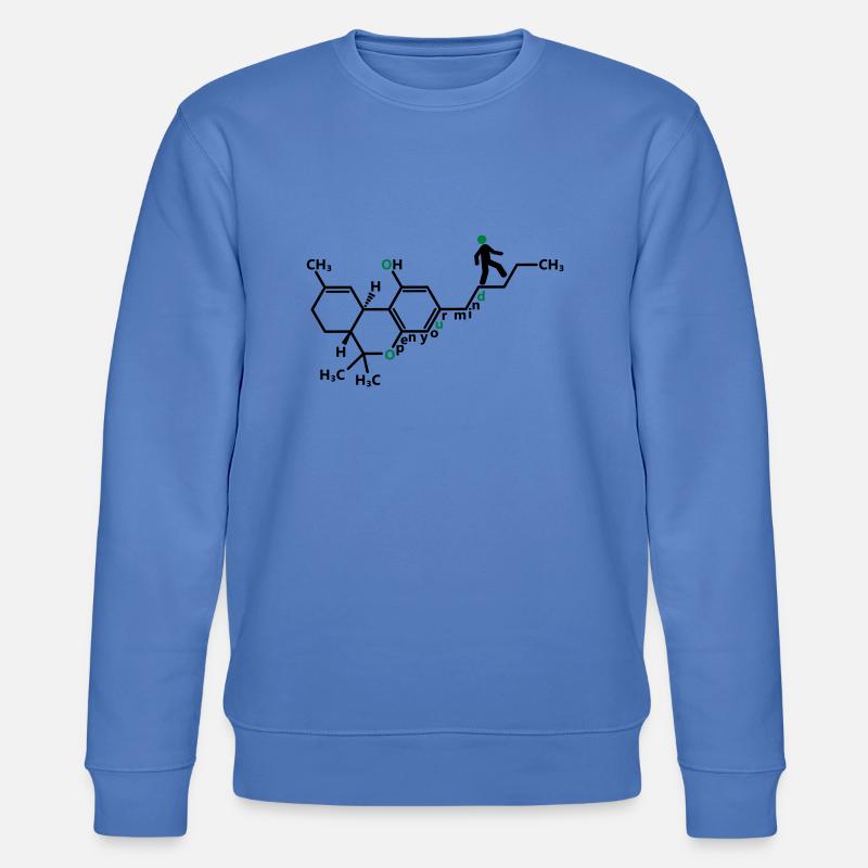 THC molekül - Stanley/Stella Unisex Bio-Sweatshirt CHANGER  - Blau