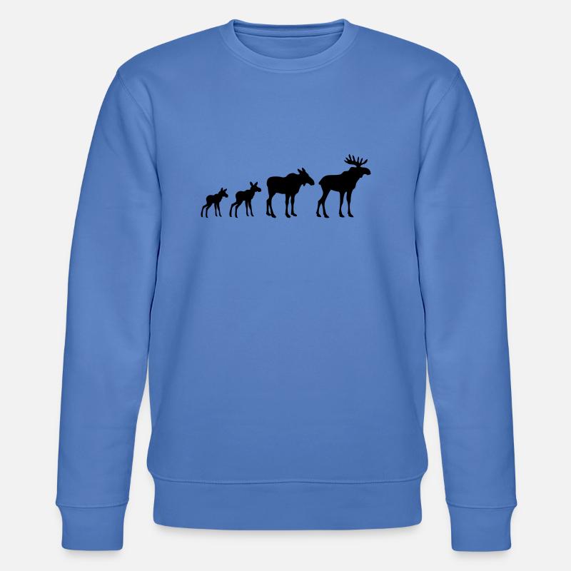 Elk Evolution - Stanley/Stella CHANGER Unisex Organic Sweatshirt - bright blue
