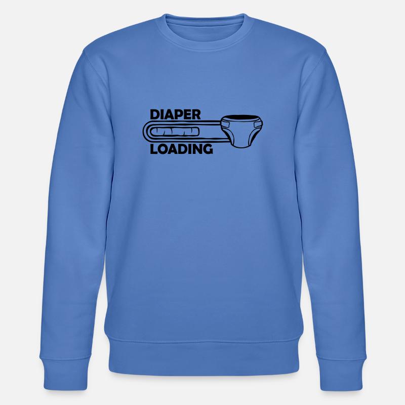 Windel Diaper Loading - Stanley/Stella CHANGER Unisex Organic Sweatshirt - bright blue