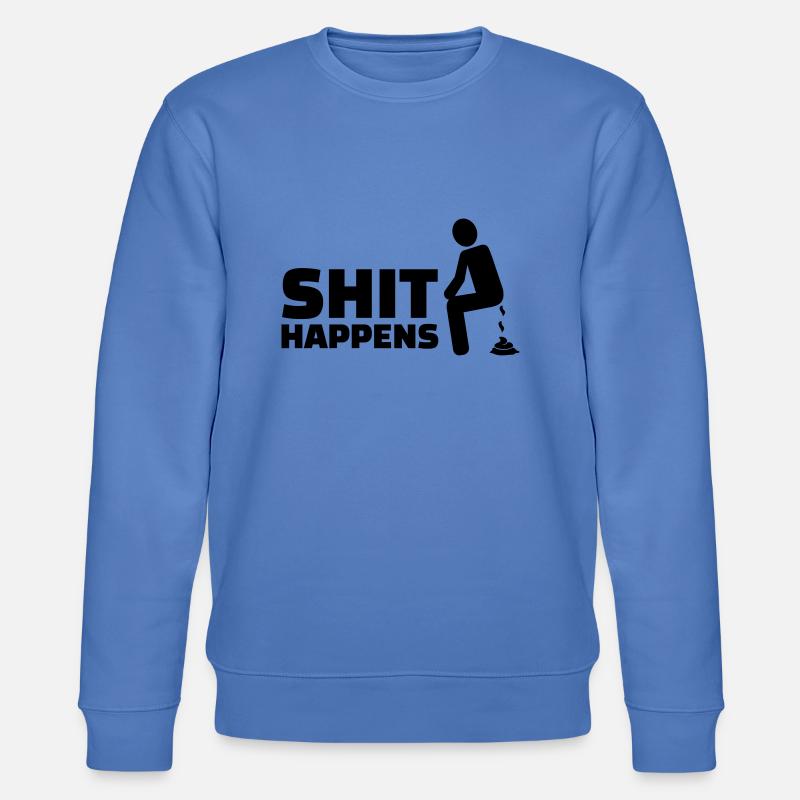 Shit happens - Stanley/Stella Unisex Bio-Sweatshirt CHANGER - Blau