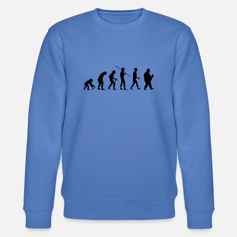 Funny evolution - Stanley/Stella Unisex Bio-Sweatshirt CHANGER  - Blau