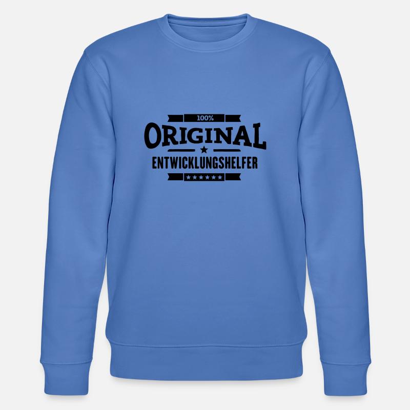 100% Entwicklungshelfer - Stanley/Stella Unisex Bio-Sweatshirt CHANGER  - Blau