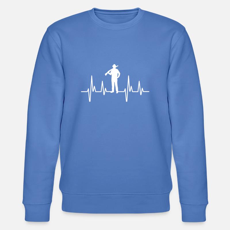 Jäger Herzfrequenz - Stanley/Stella Unisex Bio-Sweatshirt CHANGER  - Blau