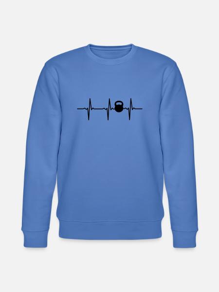 Heartbeat Kettlebell - Stanley/Stella Unisex Bio-Sweatshirt CHANGER - Blau