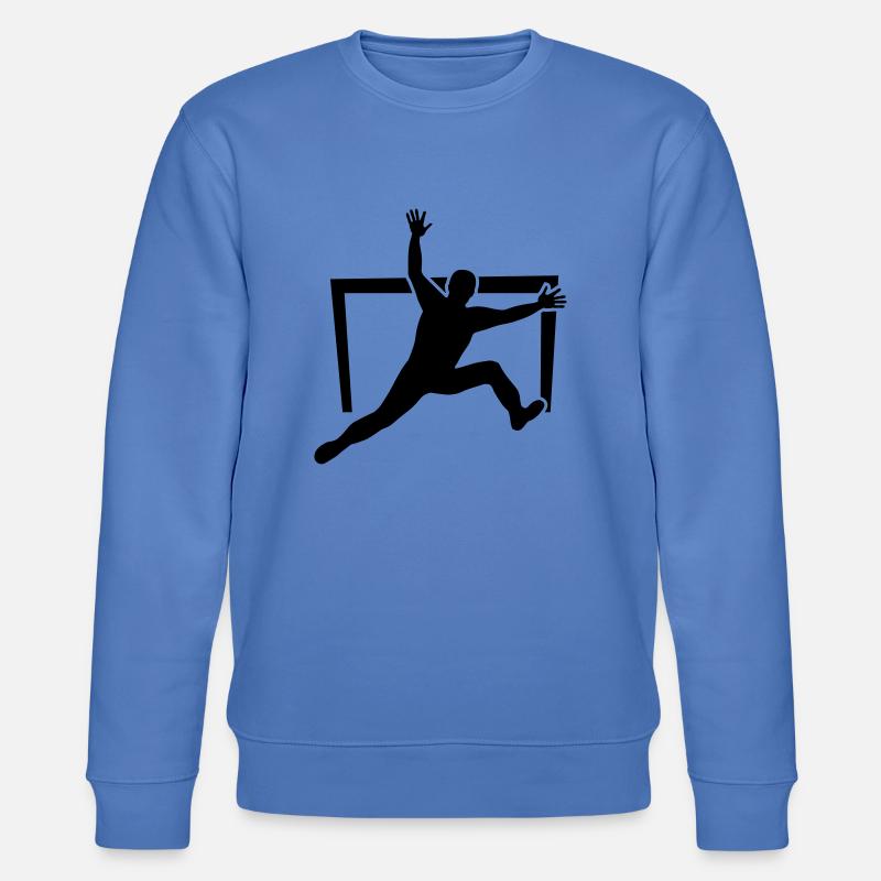 Torwart Silhouette - Stanley/Stella Unisex Bio-Sweatshirt CHANGER  - Blau