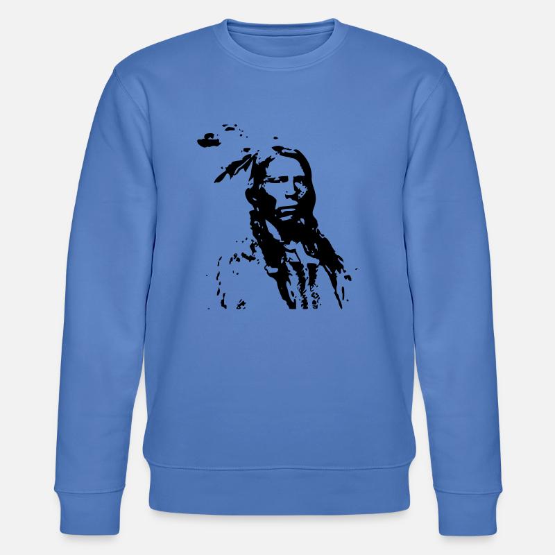 Indianer - Stanley/Stella Unisex Bio-Sweatshirt CHANGER  - Blau