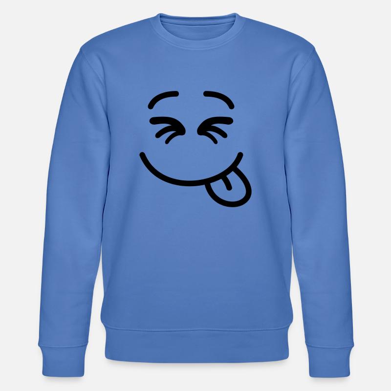 smiley_f1 - Stanley/Stella CHANGER Unisex Organic Sweatshirt - bright blue