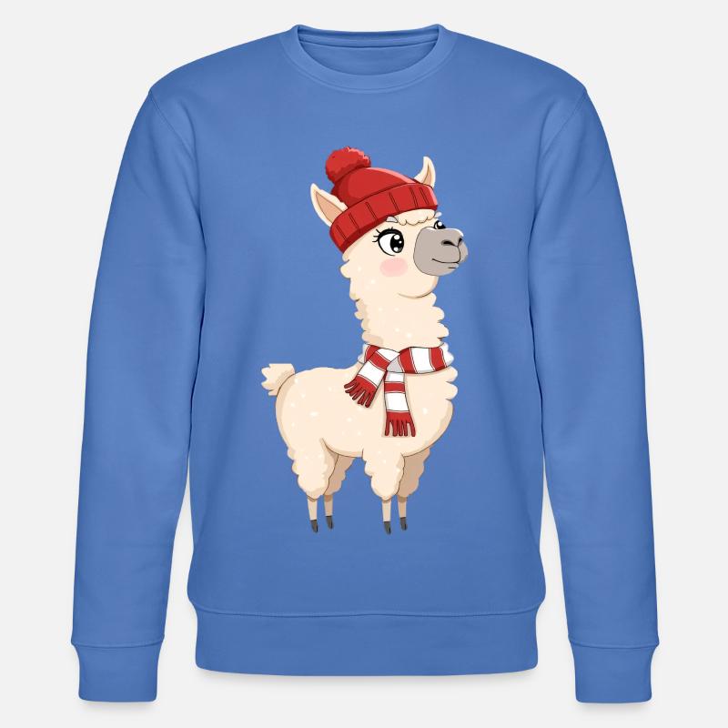 Alpaga d'hiver avec bonnet et écharpe - Sweat bio CHANGER Stanley/Stella Unisexe - bleu