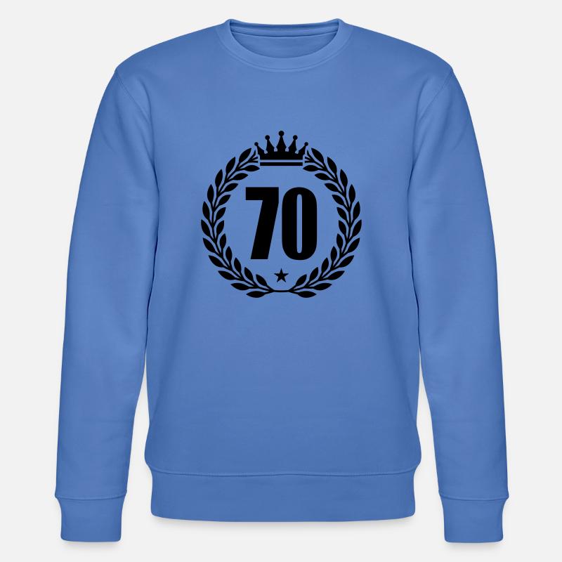 70 kranz krone - Stanley/Stella Unisex Bio-Sweatshirt CHANGER  - Blau
