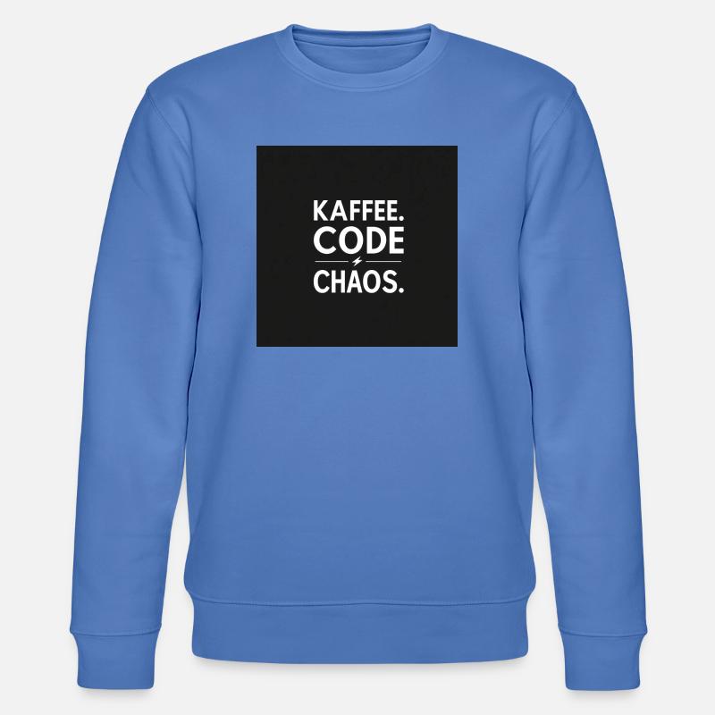 Coffee, Code, Chaos - Stanley/Stella CHANGER Unisex Organic Sweatshirt - bright blue