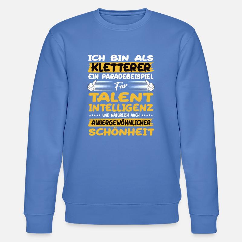 Kletterer ein Paradebeispiel Klettern - Stanley/Stella Unisex Bio-Sweatshirt CHANGER  - Blau