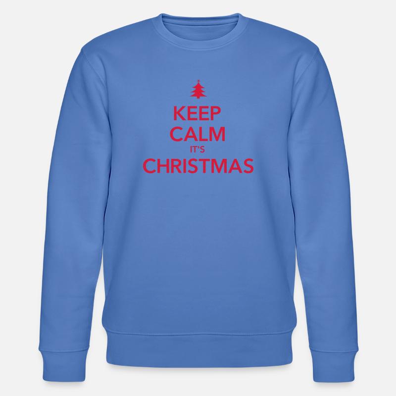 KEEP CALM IT'S CHRISTMAS Weihnachten - Stanley/Stella Unisex Bio-Sweatshirt CHANGER - Blau