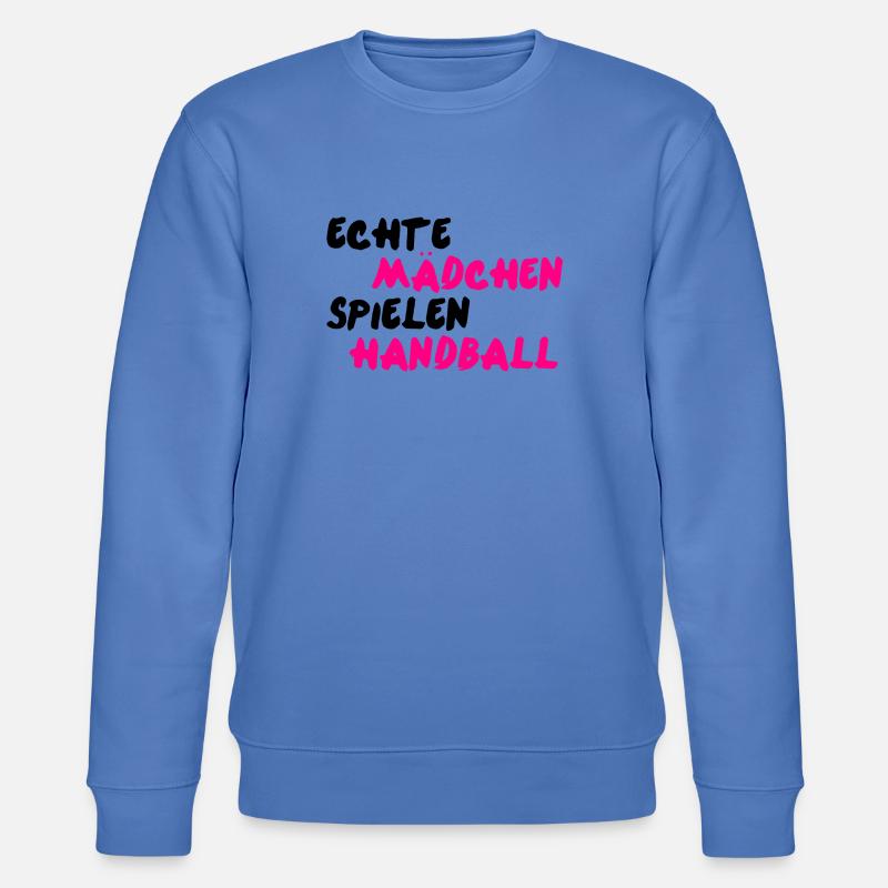 Echte Mädchen spielen Handball - Stanley/Stella Unisex Bio-Sweatshirt CHANGER  - Blau