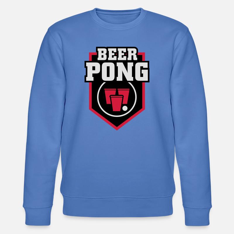 Beer Pong Patch - Stanley/Stella Unisex Bio-Sweatshirt CHANGER  - Blau