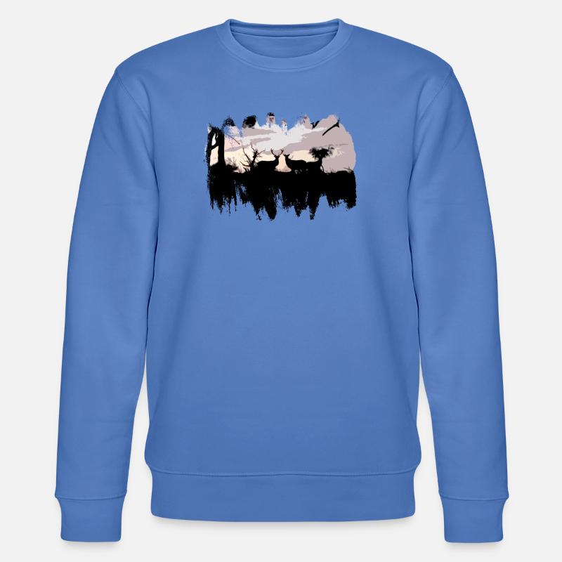 Hirschartigen im Ansatz - Stanley/Stella Unisex Bio-Sweatshirt CHANGER  - Blau