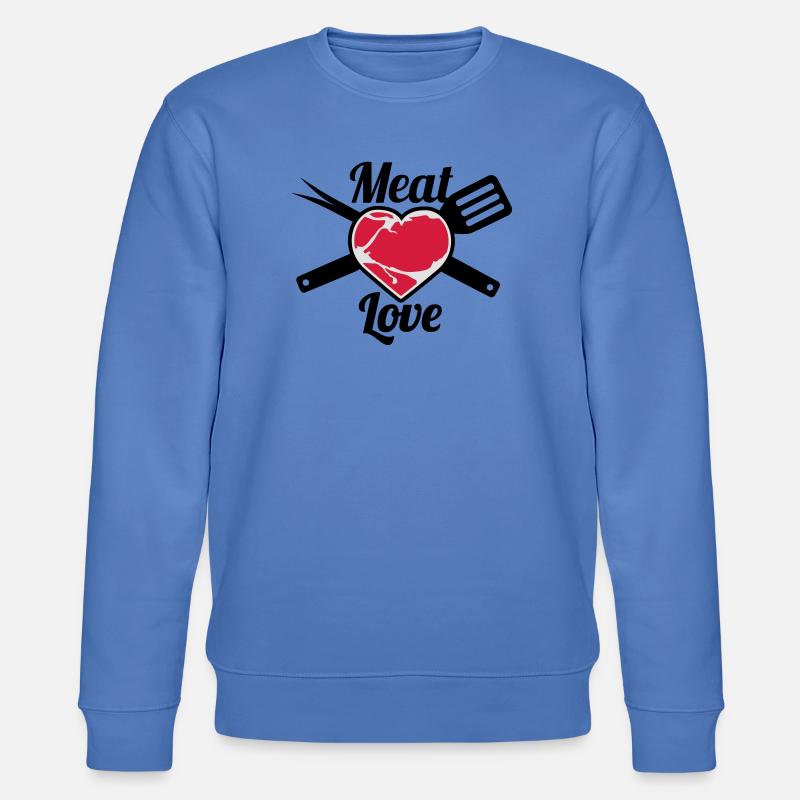Meat Love | Fleisch Herz | Heart - Sweat bio CHANGER Stanley/Stella Unisexe - bleu