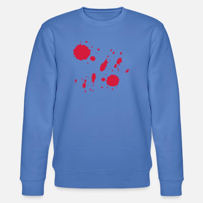 Rote Farbspritzer abstrakte Muster - Stanley/Stella Unisex Bio-Sweatshirt CHANGER  - Blau
