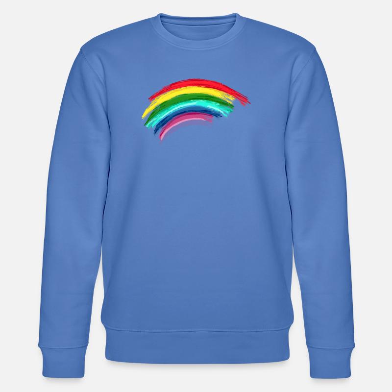 Rainbow Regenbogen Hope - Stanley/Stella Unisex Bio-Sweatshirt CHANGER  - Blau