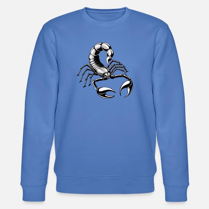 Skorpion - silber - grau - Stanley/Stella Unisex Bio-Sweatshirt CHANGER  - Blau