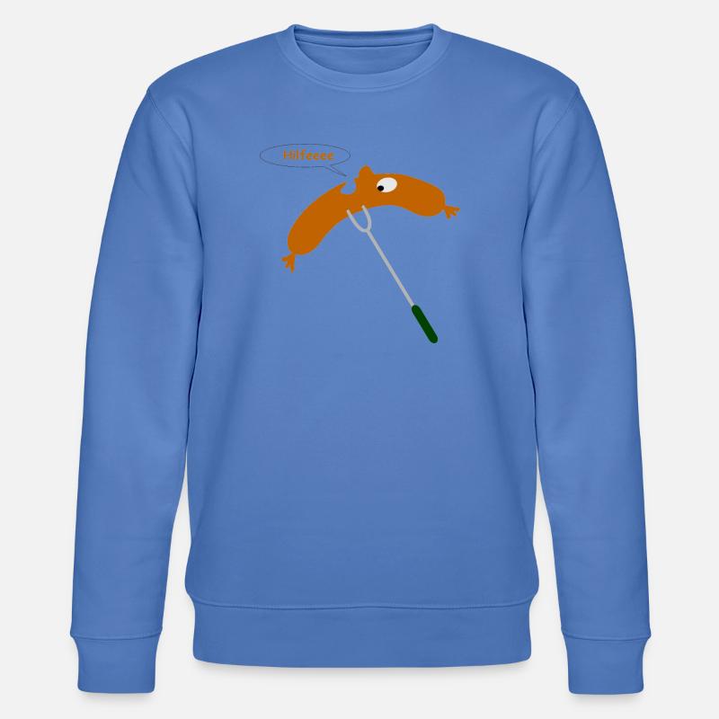 bratwurst grillen hilfe - Stanley/Stella Unisex Bio-Sweatshirt CHANGER  - Blau