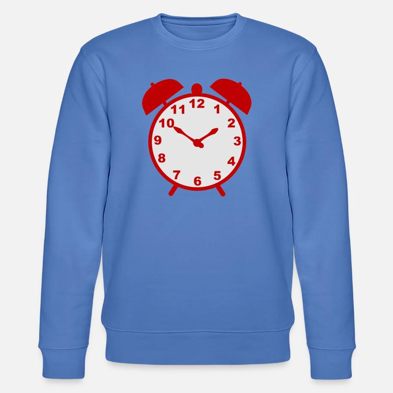Klassischer Wecker mit rotem Rahmen - Stanley/Stella Unisex Bio-Sweatshirt CHANGER  - Blau