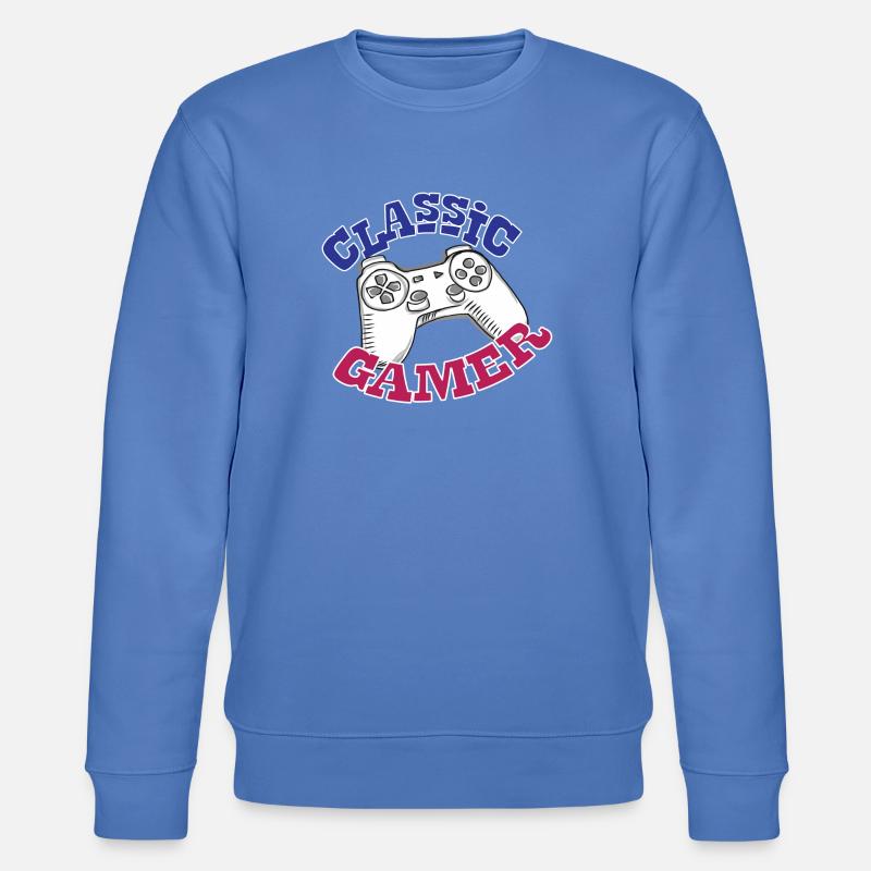 Game gambling game console gift - Stanley/Stella CHANGER Unisex Organic Sweatshirt - bright blue