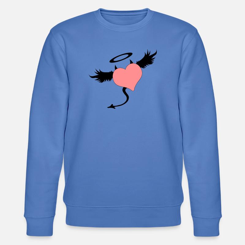 Halb Engel & Teufel - Stanley/Stella Unisex Bio-Sweatshirt CHANGER  - Blau