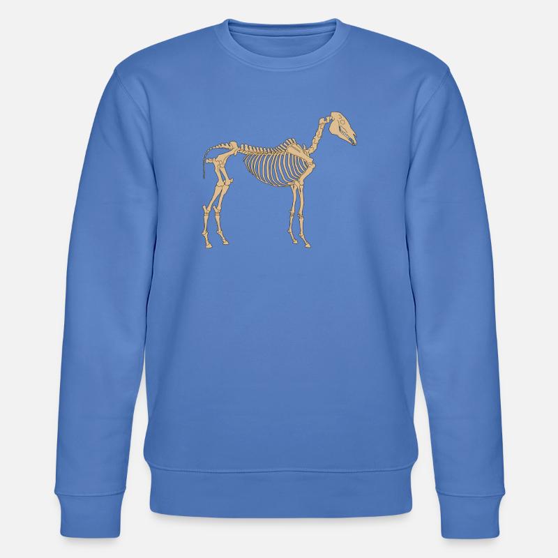 Paleolithic Skeleton Horse - Stanley/Stella CHANGER Unisex Organic Sweatshirt - bright blue