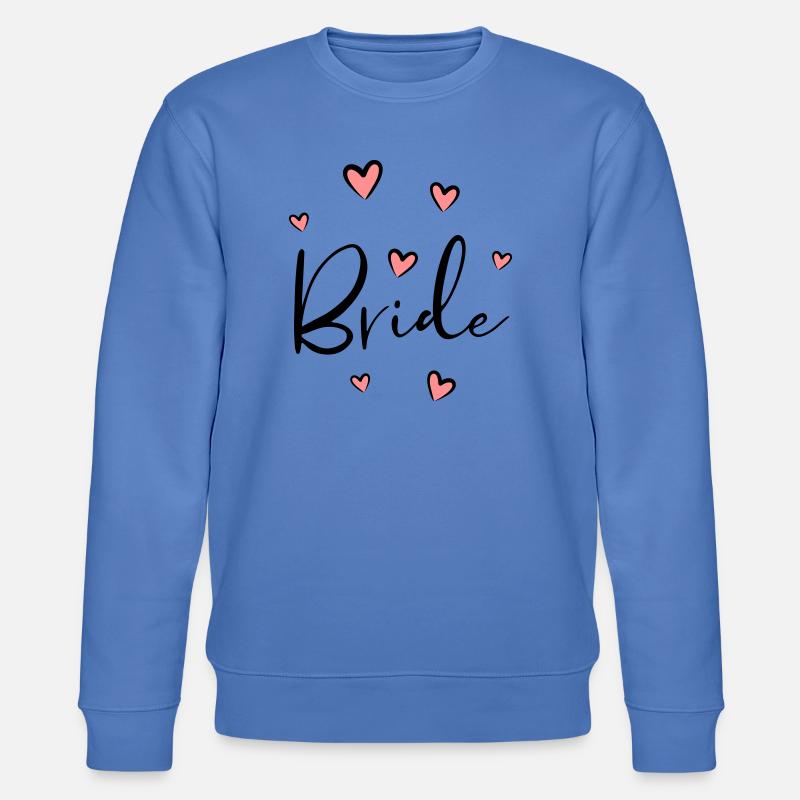 Bride Herz Junggesellinnenabschied Geschenk - Stanley/Stella Unisex Bio-Sweatshirt CHANGER  - Blau