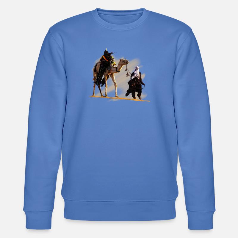 Beduin mit Kamel - Stanley/Stella Unisex Bio-Sweatshirt CHANGER  - Blau