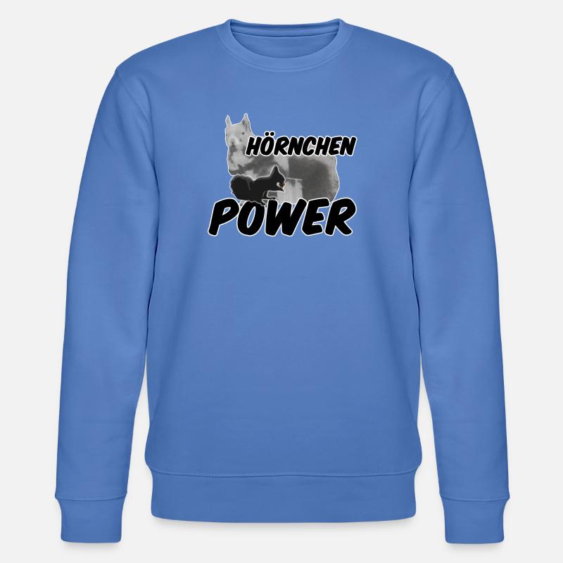 Hörnchenpower Eichhörnchen Tiere Spruch - Stanley/Stella Unisex Bio-Sweatshirt CHANGER  - Blau