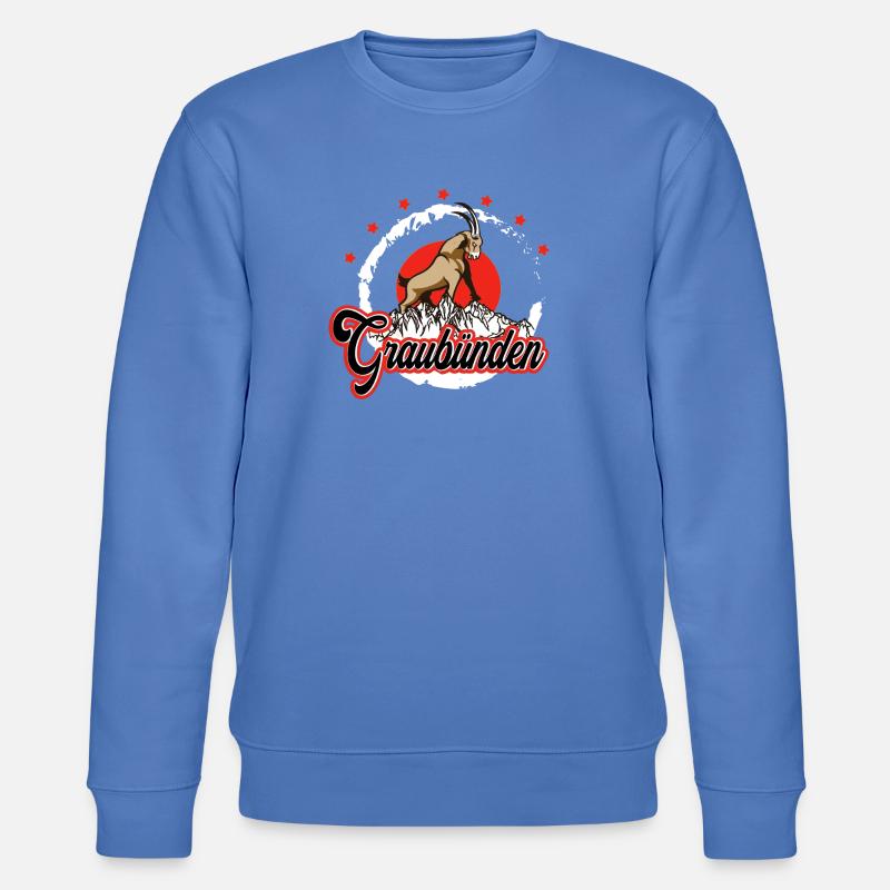 Graubünden Steinbock - Stanley/Stella Unisex Bio-Sweatshirt CHANGER  - Blau