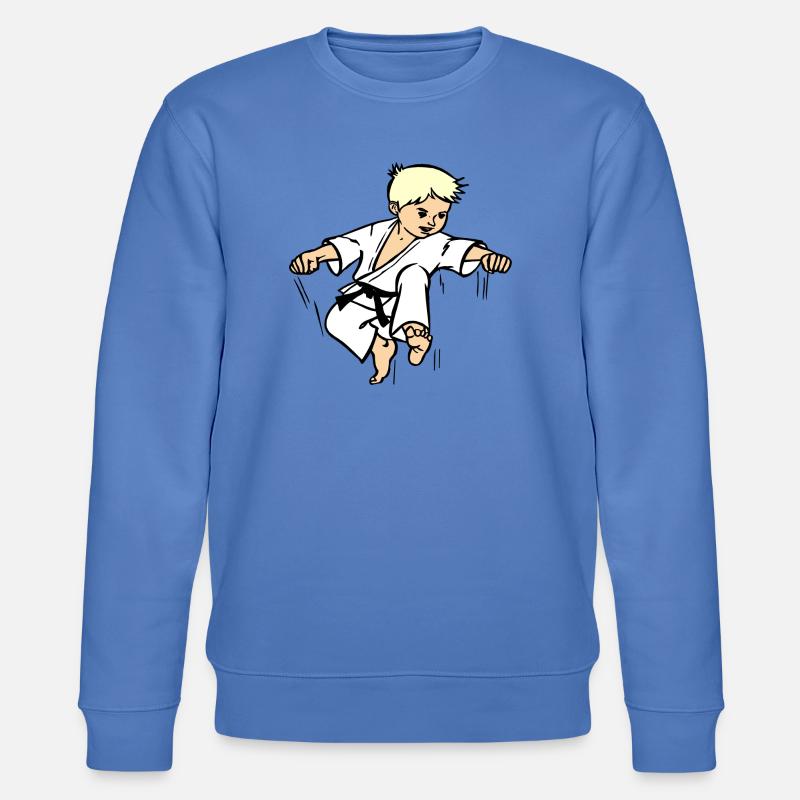 Karatekind oder Judokind mit schwarzem Gürtel - Stanley/Stella Unisex Bio-Sweatshirt CHANGER - Blau