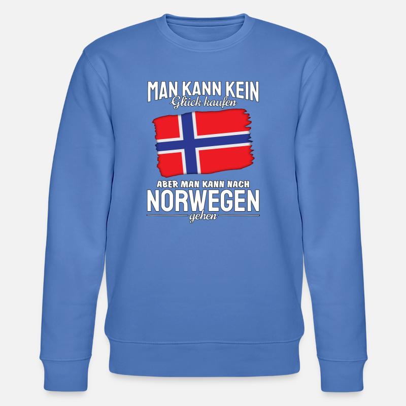 Norwegen Reise Motivation Design - Stanley/Stella Unisex Bio-Sweatshirt CHANGER  - Blau