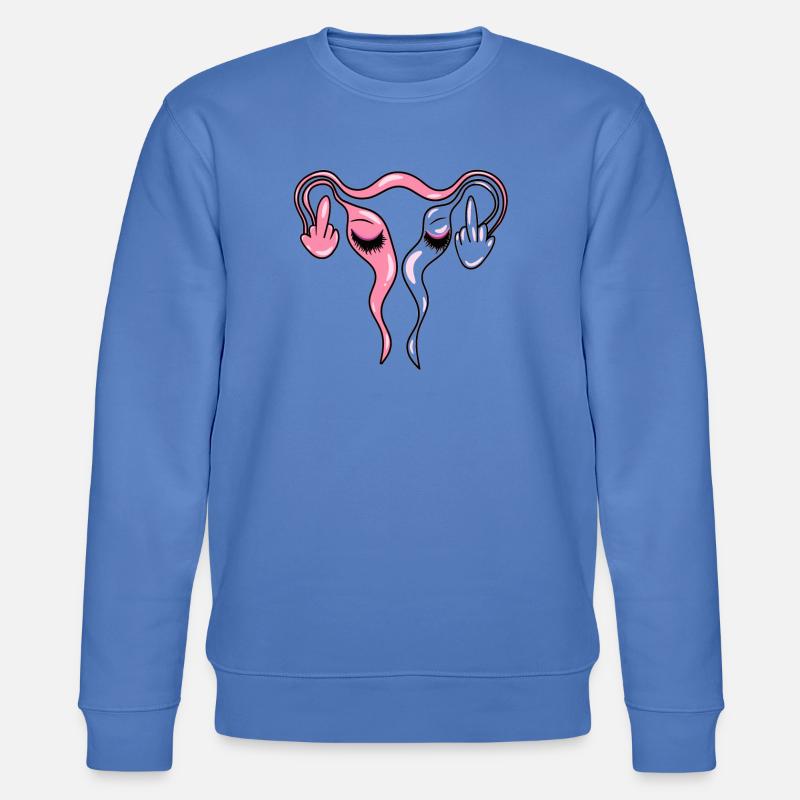 Eierstöcke / Gebärmutter mit Lashes - Stanley/Stella Unisex Bio-Sweatshirt CHANGER  - Blau