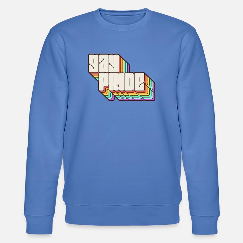 Gay Pride Rainbow Shadow Statement - Stanley/Stella CHANGER Unisex Organic Sweatshirt - bright blue