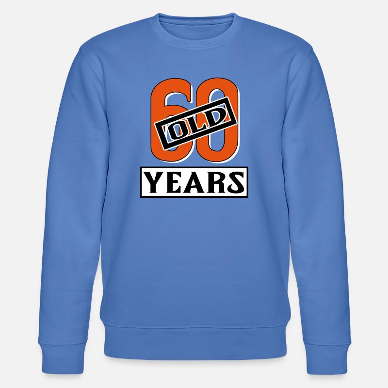 60 years old present sixty - Stanley/Stella Unisex Bio-Sweatshirt CHANGER  - Blau