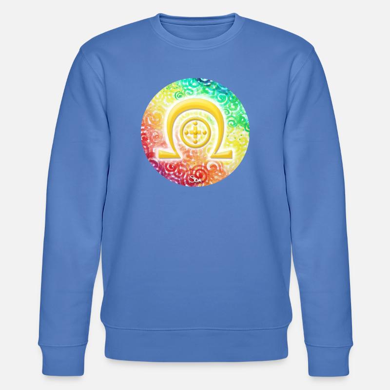 Regenbogen-Dimensionssymbol Heilung - Sonja Ariel - Stanley/Stella Unisex Bio-Sweatshirt CHANGER  - Blau