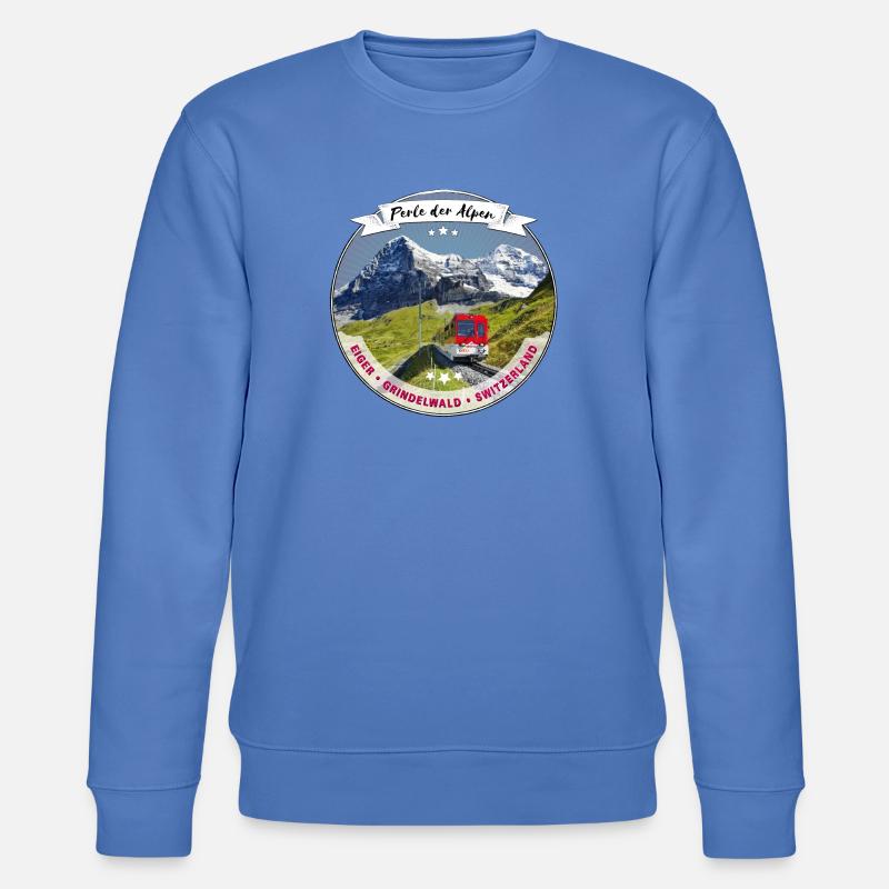 Eiger, Perle der Alpen - Stanley/Stella Unisex Bio-Sweatshirt CHANGER  - Blau