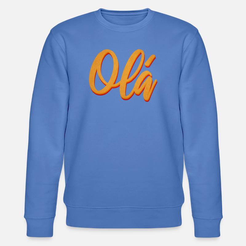 Olá Orange Script Tee - Stanley/Stella Unisex Bio-Sweatshirt CHANGER  - Blau