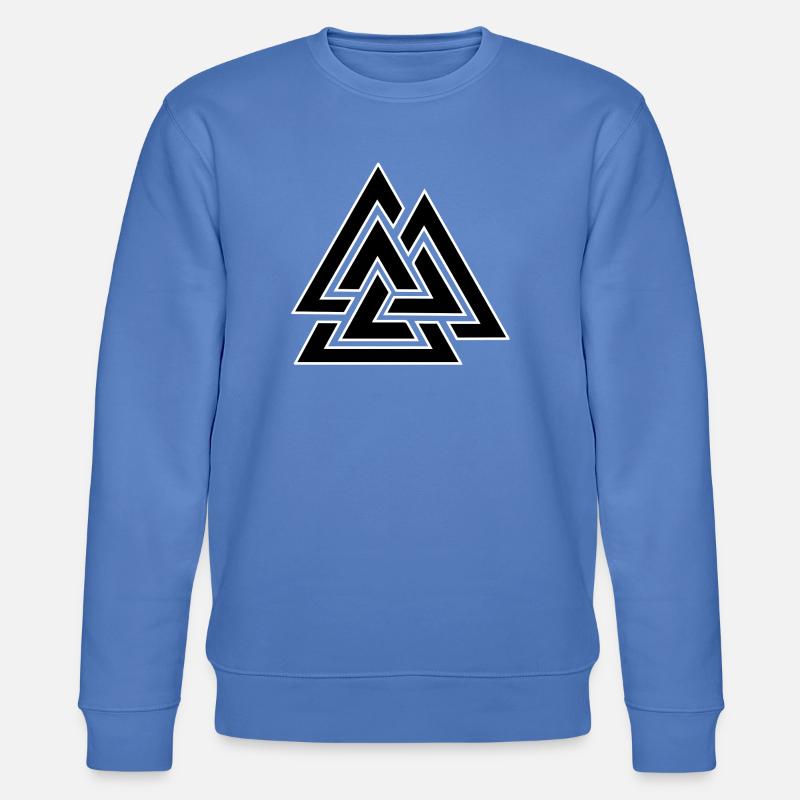 Triangular intertwined pattern - Stanley/Stella CHANGER Unisex Organic Sweatshirt - bright blue