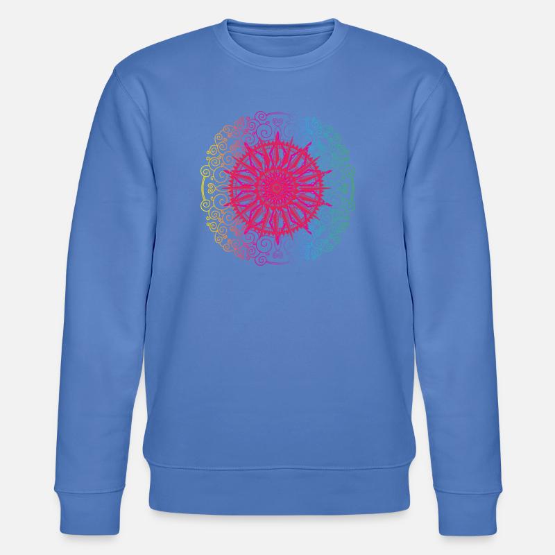 Regenbogen Mandala Gradient Kreis - Stanley/Stella Unisex Bio-Sweatshirt CHANGER  - Blau
