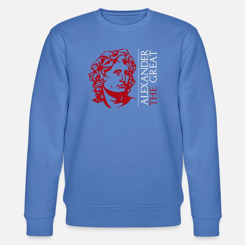 Alexander der Große Rote Büste - Stanley/Stella Unisex Bio-Sweatshirt CHANGER  - Blau