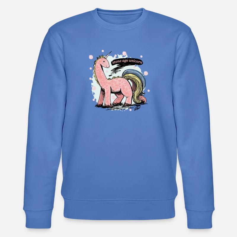 Steinzeit Einhorn - Stanley/Stella Unisex Bio-Sweatshirt CHANGER  - Blau