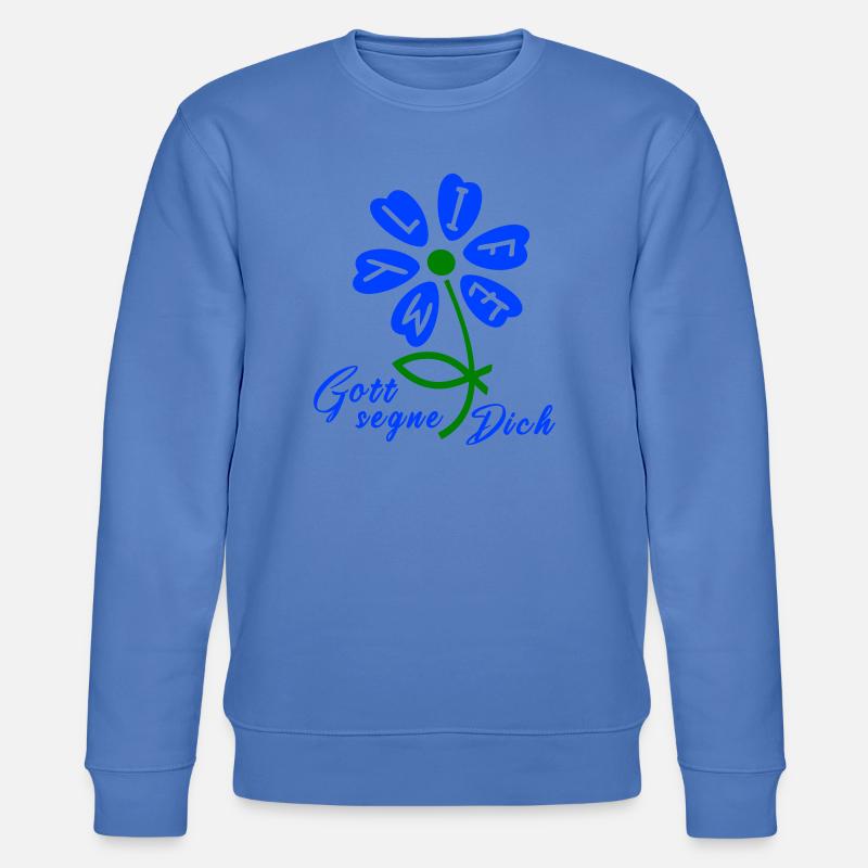 God bless you - Stanley/Stella CHANGER Unisex Organic Sweatshirt - bright blue