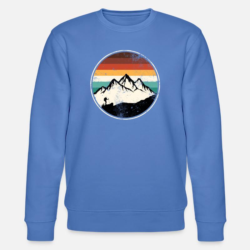 Retro Peak Trail Circle - Stanley/Stella Unisex Bio-Sweatshirt CHANGER  - Blau